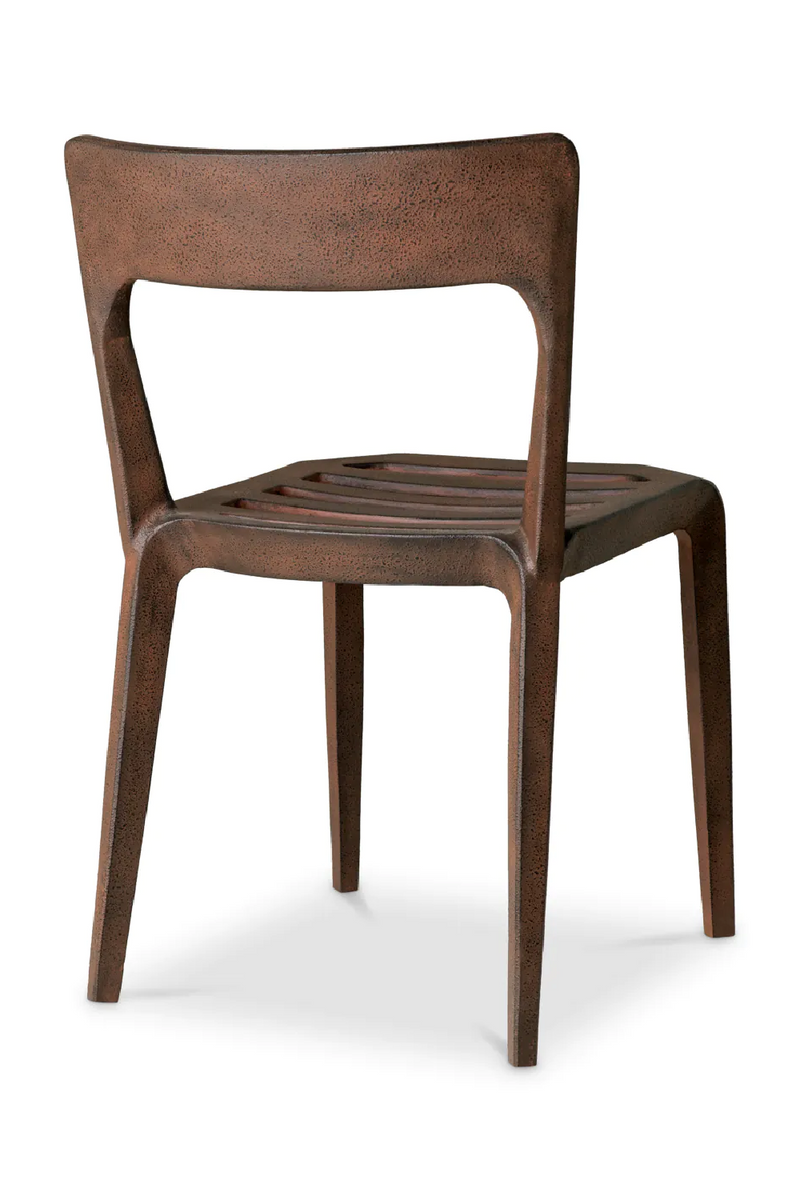 Chaise de salle a manger en aluminium oxyde | Eichholtz Quentin | OROA.fr