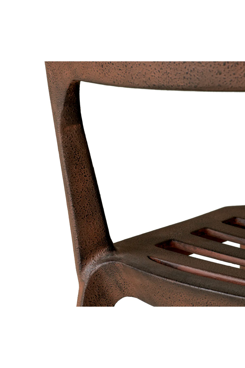 Chaise de salle a manger en aluminium oxyde | Eichholtz Quentin | OROA.fr