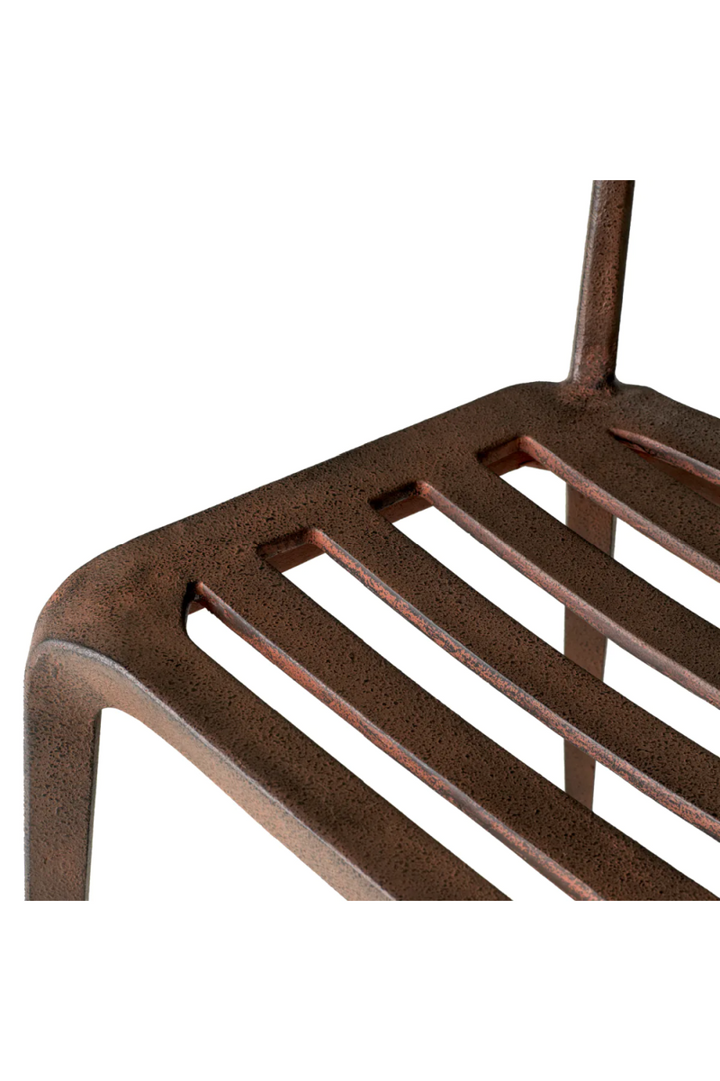 Chaise de salle a manger en aluminium oxyde | Eichholtz Quentin | OROA.fr