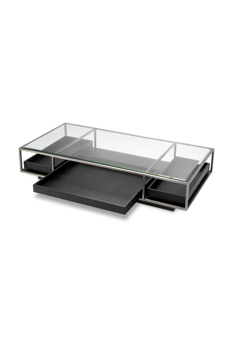 Table basse a tiroirs sur roulettes | Eichholtz Roxton | OROA.fr
