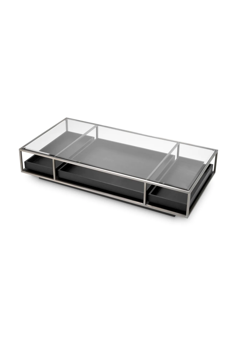Table basse a tiroirs sur roulettes | Eichholtz Roxton | OROA.fr