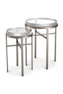 Ensemble de tables d'appoint en verre transparent (2) | Eichholtz Hoxton | OROA.fr