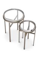 Ensemble de tables d'appoint en verre transparent (2) | Eichholtz Hoxton | OROA.fr