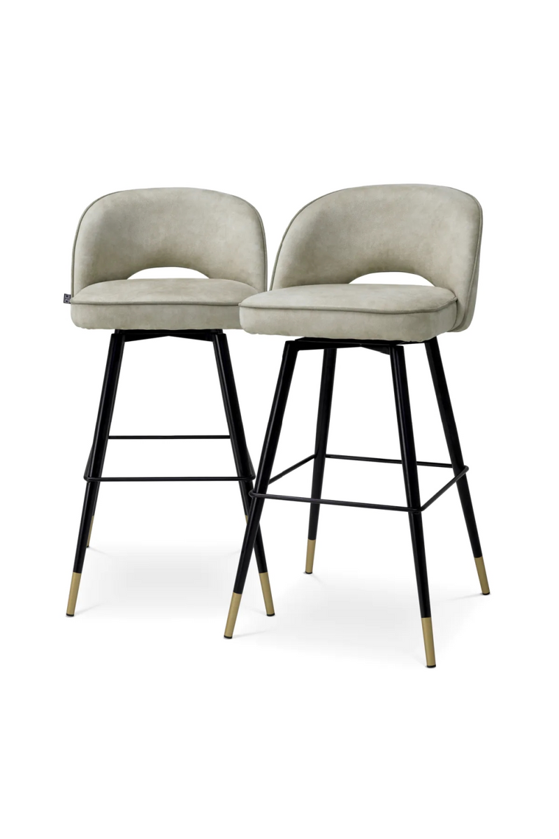 Tabourets de bar gris (lot de 2) | Eichholtz Cliff | OROA.fr