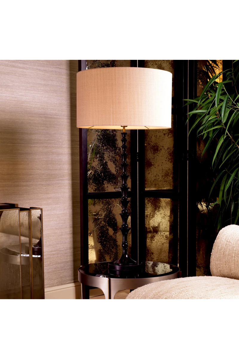 Lampe De Table A Cadre En Bois | Eichholtz Arabella | OROA.fr