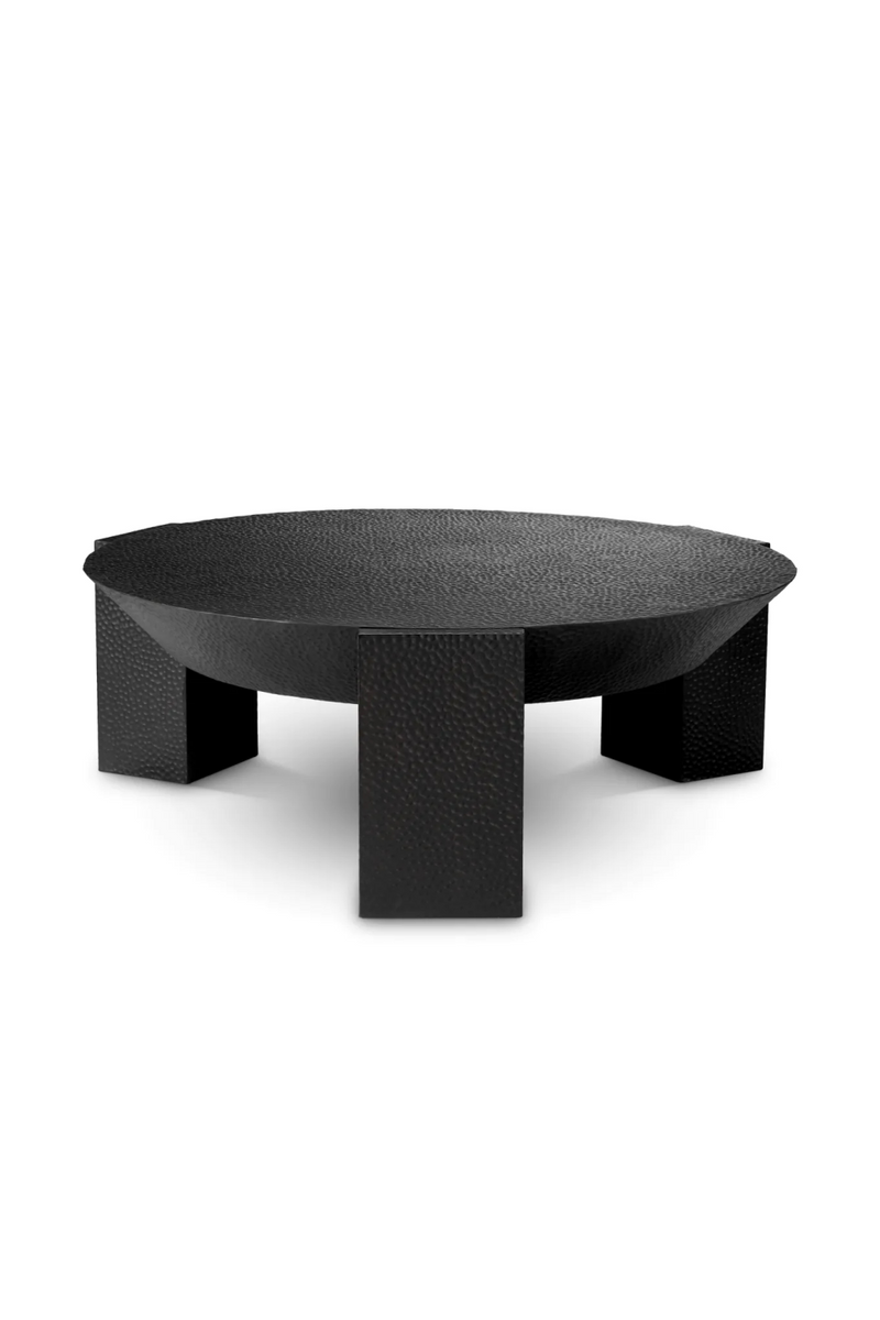 Table Basse en Bronze Martelé | Eichholtz Oscuro | OROA.fr