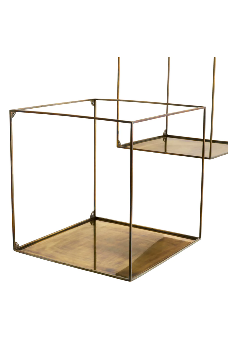 Racks muraux carres en laiton vintage (2) | Eichholtz Deco | OROA.fr
