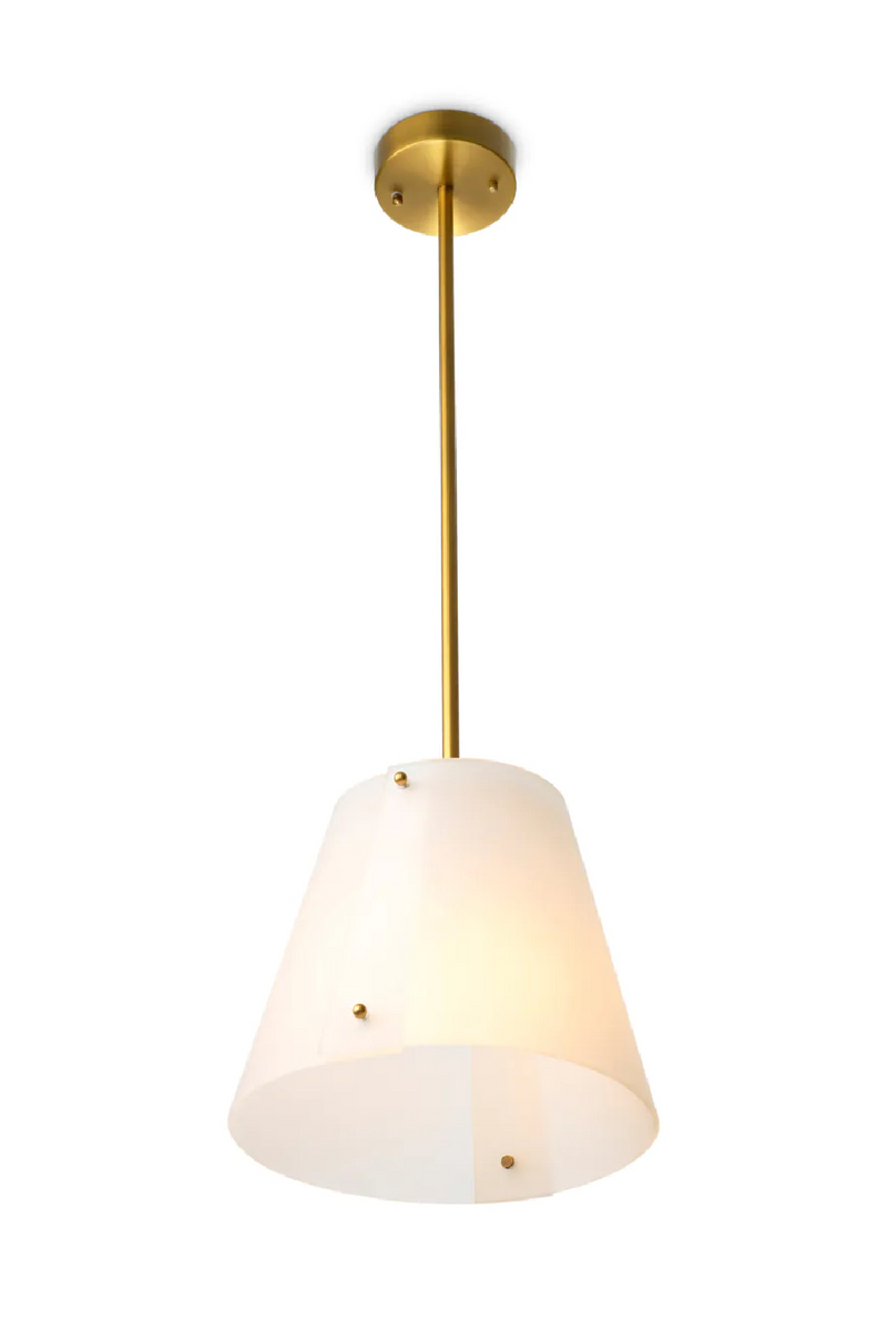 Suspension en Verre Blanc | Eichholtz Trianon | OROA.fr