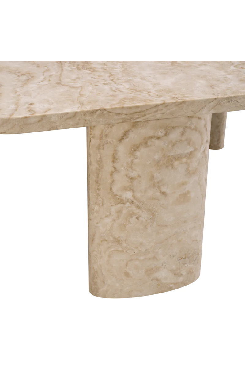 Table basse hexagonale en travertin | Eichholtz Zenitho | OROA.fr