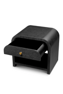 Table de nuit en chêne charbon à 1 tiroir | Eichholtz Rhodes | OROA.fr