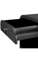 Table de nuit en chêne charbon à 1 tiroir | Eichholtz Rhodes | OROA.fr