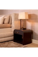 Table de nuit en chêne charbon à 1 tiroir | Eichholtz Rhodes | OROA.fr