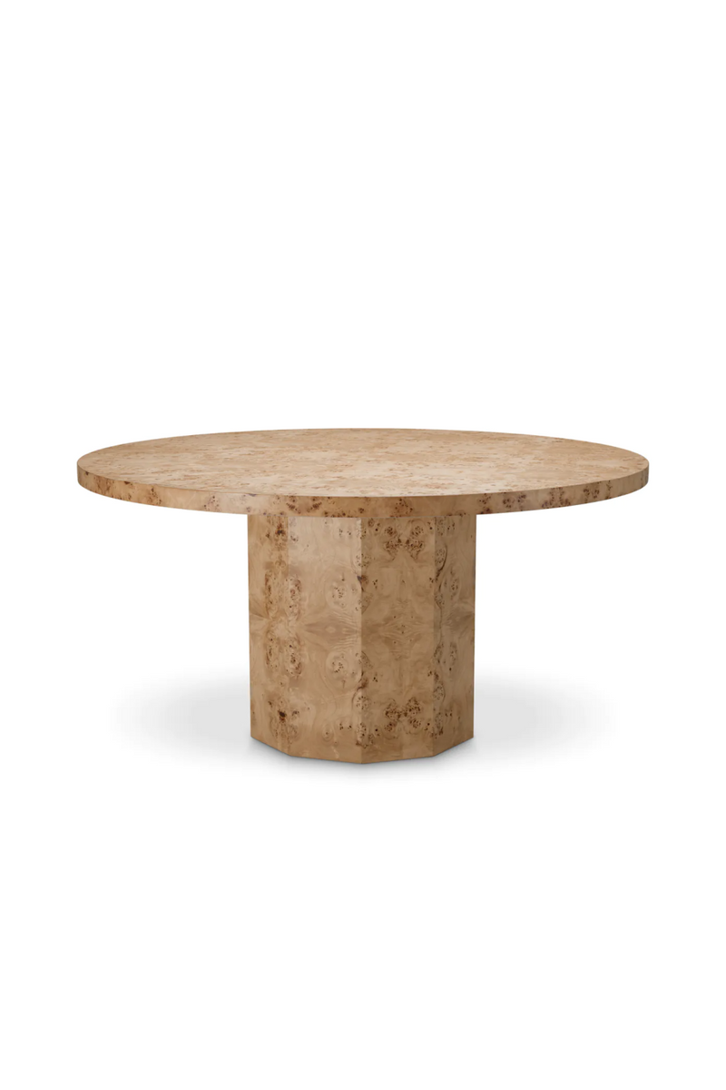 Table de salle a manger ronde en loupe de mappa | Eichholtz Kingsgrove | OROA.fr