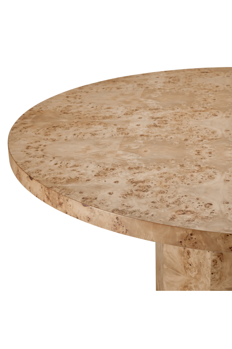Table de salle a manger ronde en loupe de mappa | Eichholtz Kingsgrove | OROA.fr