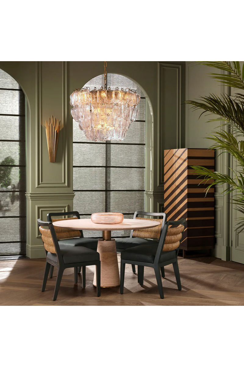 Chaise de Salle à Manger à Dossier en Herbiers Marins | Eichholtz Luberon | OROA.fr