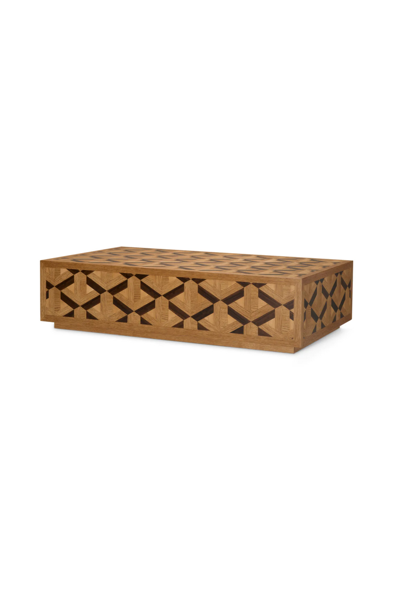 Table Basse en Marqueterie de Chêne Plaqué | Eichholtz Rubicon | OROA.fr