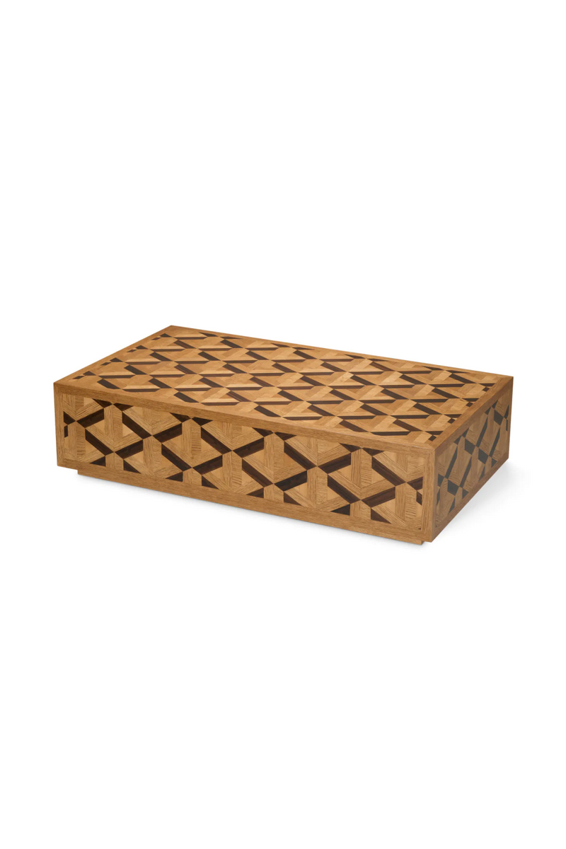 Table Basse en Marqueterie de Chêne Plaqué | Eichholtz Rubicon | OROA.fr