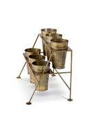 Étagère De Présentation A 6 Seaux En Laiton Vintage | Eichholtz Maison des Fleurs | OROA.fr