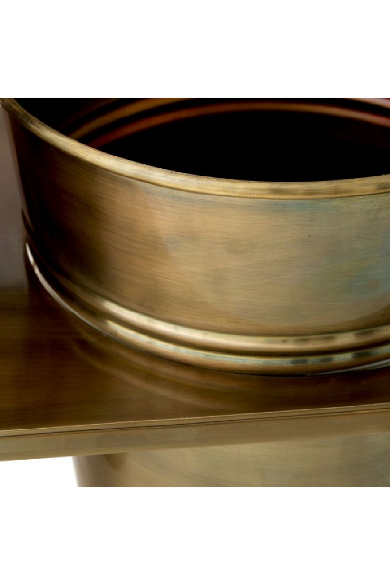 Étagère De Présentation A 6 Seaux En Laiton Vintage | Eichholtz Maison des Fleurs | OROA.fr