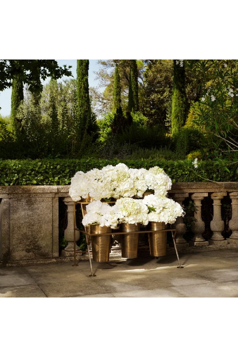 Étagère De Présentation A 6 Seaux En Laiton Vintage | Eichholtz Maison des Fleurs | OROA.fr