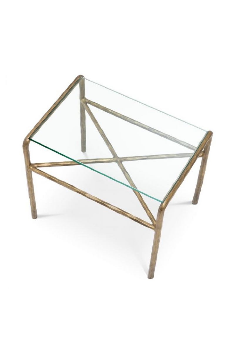 Table D’appoint Vintage En Laiton Martelé | Eichholtz Xandria | OROA.fr