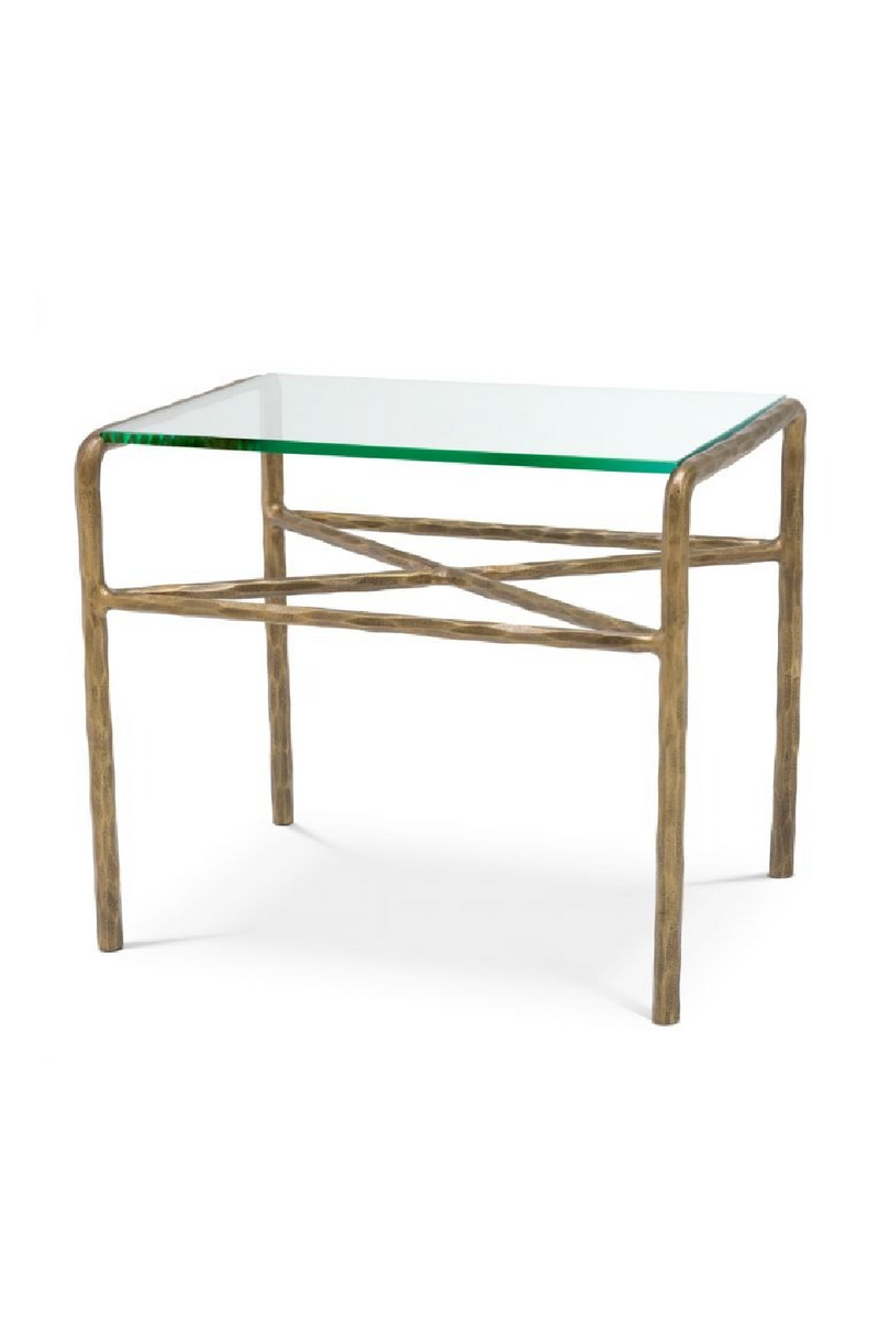 Table D’appoint Vintage En Laiton Martelé | Eichholtz Xandria | OROA.fr