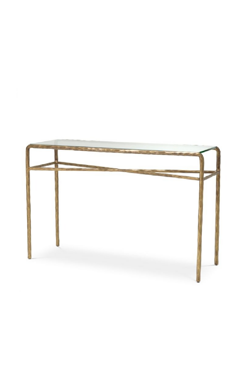 Console Vintage En Laiton Martelé | Eichholtz Xandria | OROA.fr