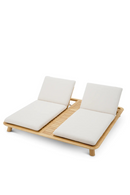 Chaise longue double d'exterieur en teck | Eichholtz Weston | OROA.fr