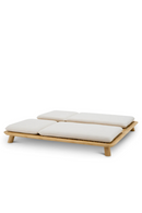 Chaise longue double d'exterieur en teck | Eichholtz Weston | OROA.fr