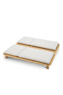 Chaise longue double d'exterieur en teck | Eichholtz Weston | OROA.fr