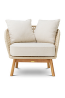 Fauteuil Lounge D’extérieur en Corde Couleur Crème | Eichholtz Trinity | OROA.fr