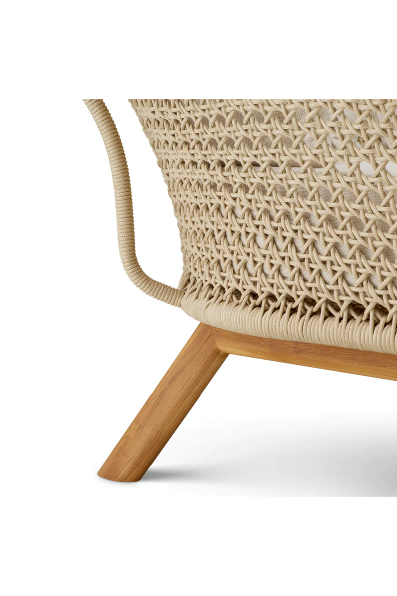 Fauteuil Lounge D’extérieur en Corde Couleur Crème | Eichholtz Trinity | OROA.fr