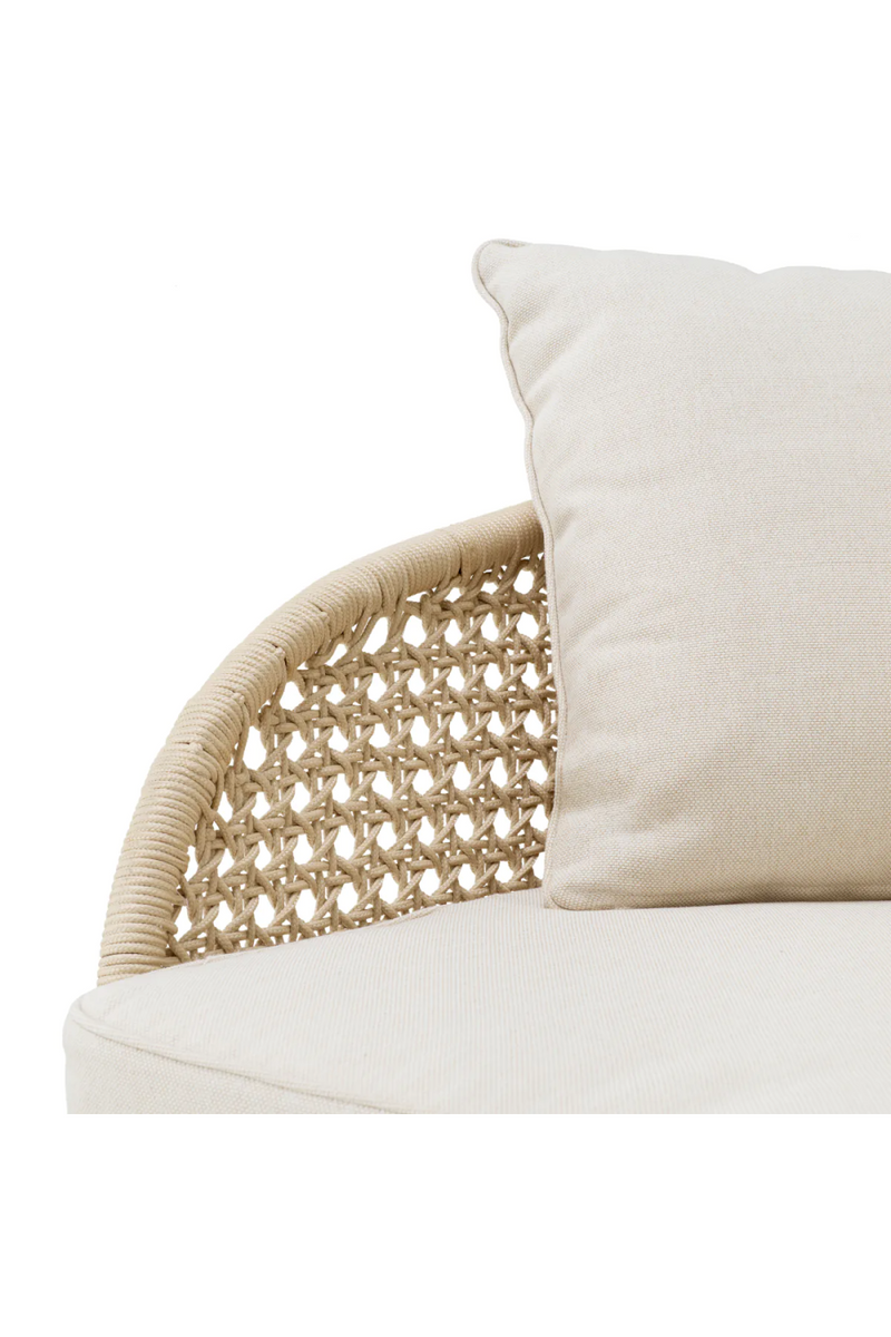 Fauteuil Lounge D’extérieur en Corde Couleur Crème | Eichholtz Trinity | OROA.fr