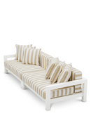 Canape d'exterieur a rayures beige | Eichholtz Cap-Antibes | OROA.fr