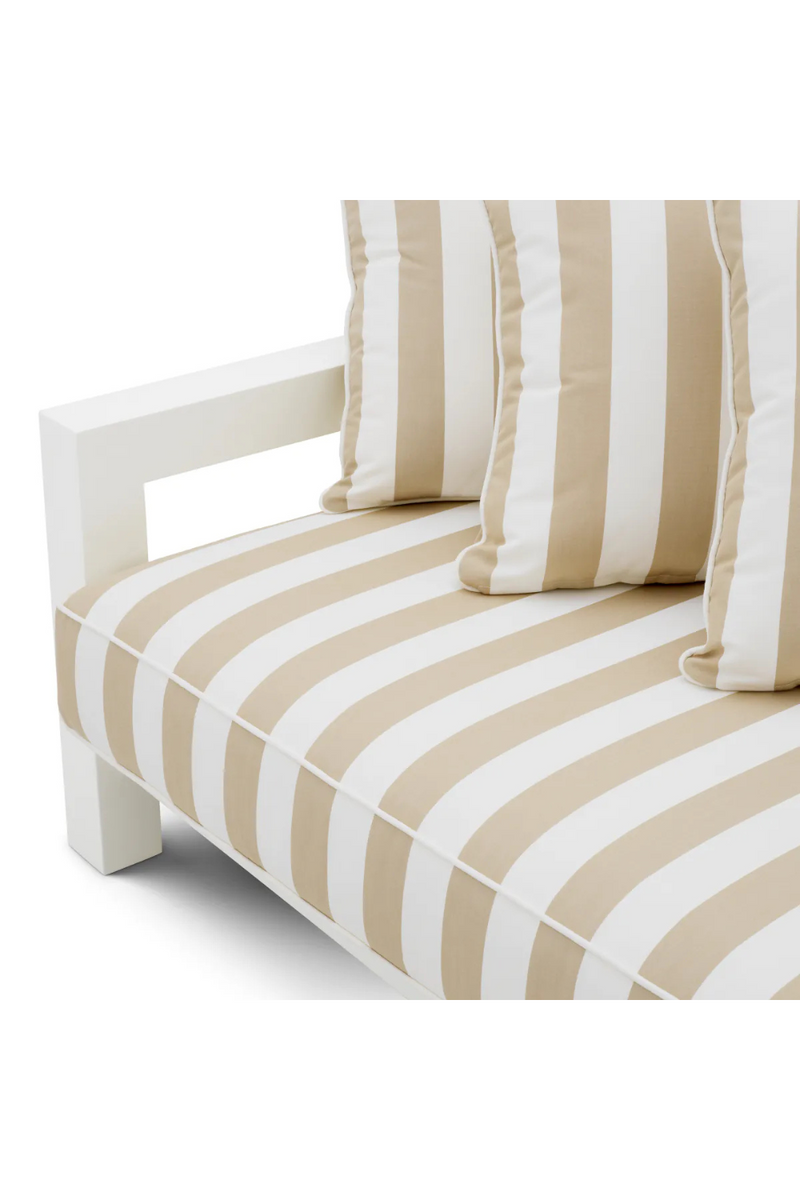 Canape d'exterieur a rayures beige | Eichholtz Cap-Antibes | OROA.fr