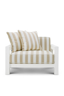 Fauteuil d'exterieur a rayures beige | Eichholtz Cap-Antibes | OROA.fr