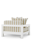 Fauteuil d'exterieur a rayures beige | Eichholtz Cap-Antibes | OROA.fr