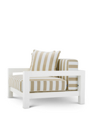 Fauteuil d'exterieur a rayures beige | Eichholtz Cap-Antibes | OROA.fr