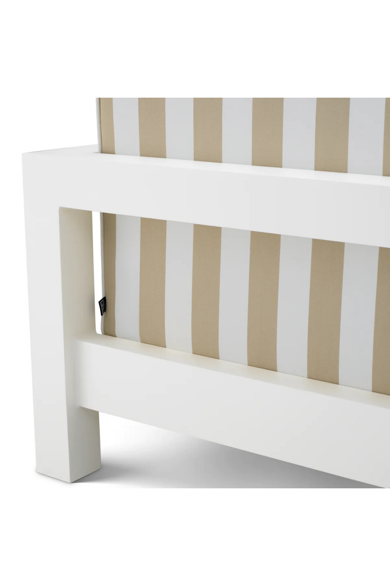 Fauteuil d'exterieur a rayures beige | Eichholtz Cap-Antibes | OROA.fr