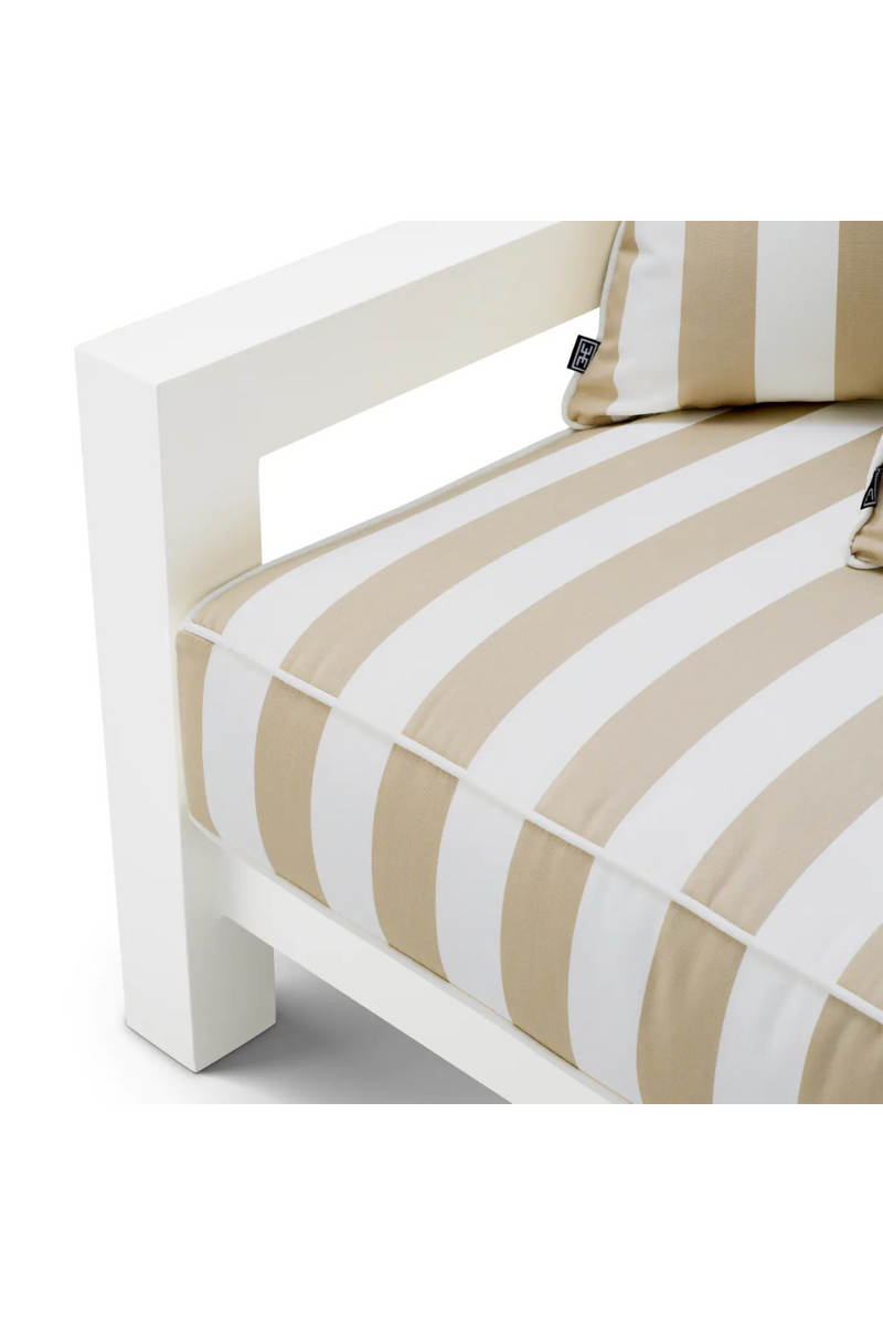Fauteuil d'exterieur a rayures beige | Eichholtz Cap-Antibes | OROA.fr