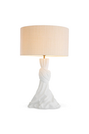 Lampe de table en laiton blanc vintage | Eichholtz Banyan | OROA.fr