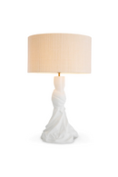 Lampe de table en laiton blanc vintage | Eichholtz Banyan | OROA.fr