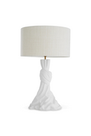 Lampe de table en laiton blanc vintage | Eichholtz Banyan | OROA.fr