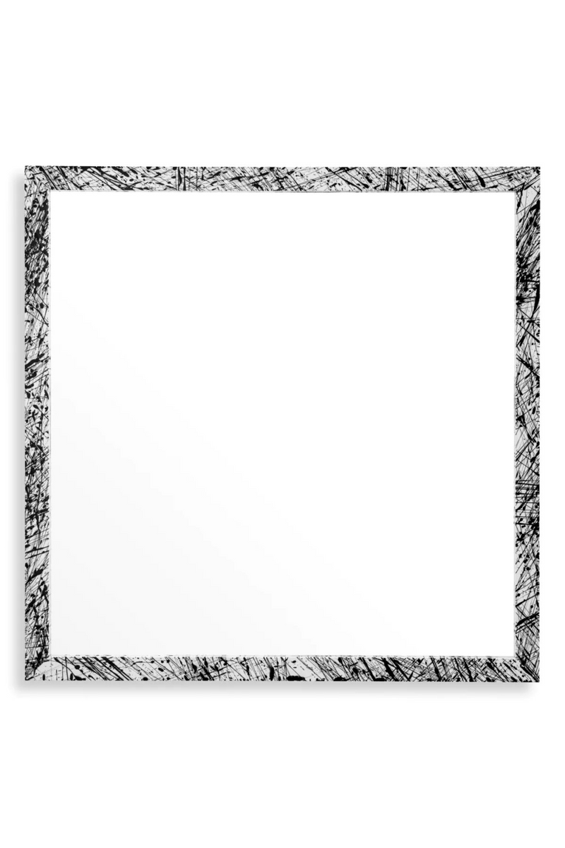 Miroir avec cadre artistique en bois blanc | Eichholtz Reflection of Eccentricity | Meubleluxe.fr