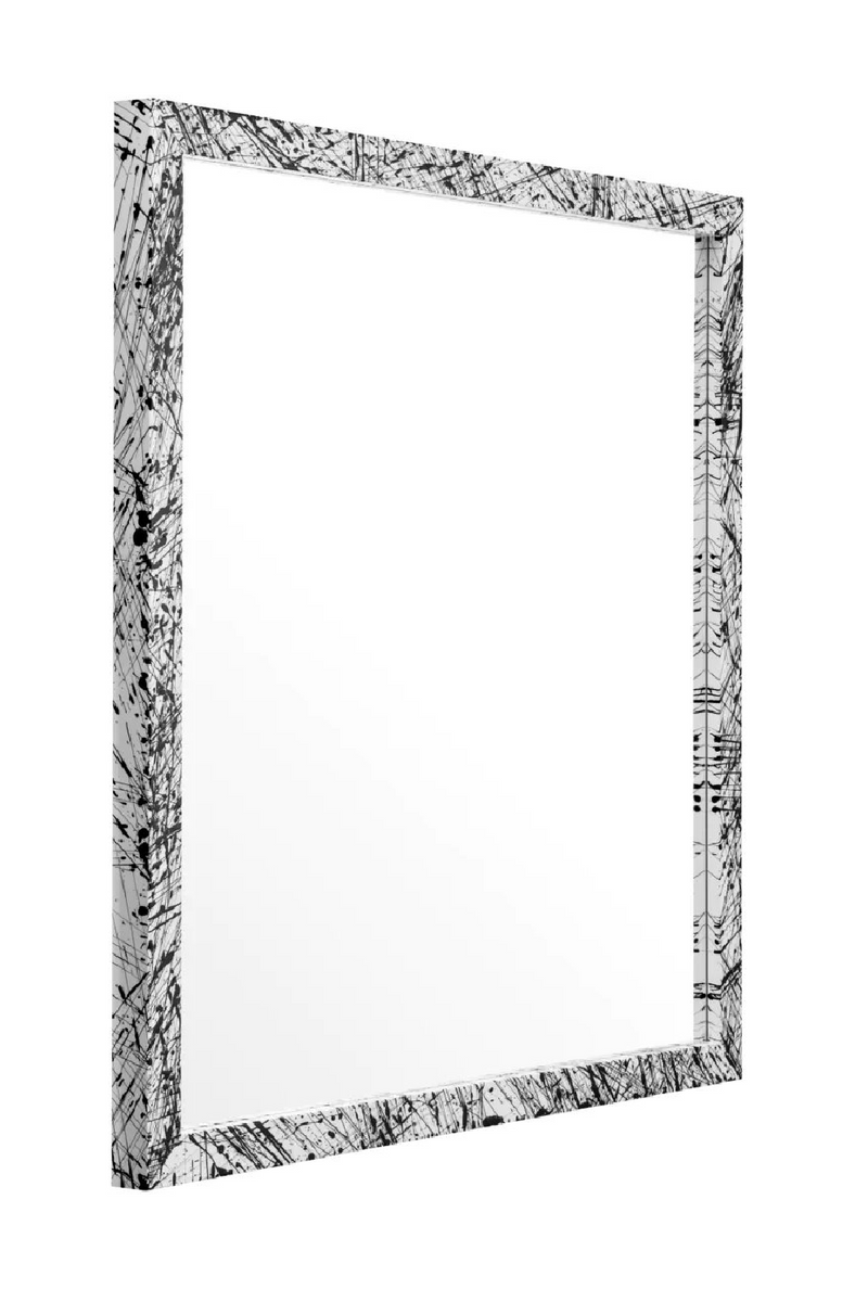 Miroir avec cadre artistique en bois blanc | Eichholtz Reflection of Eccentricity | Meubleluxe.fr