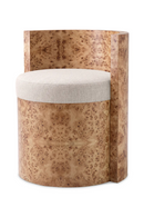 Chaise Sans Accoudoirs en Ronce de Noyer Mappa | Eichholtz Arcadia | OROA.fr