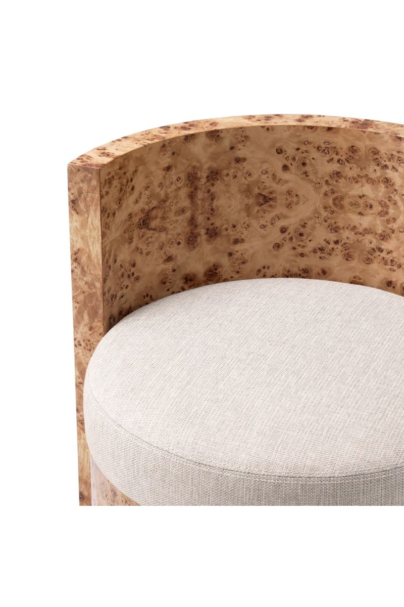 Chaise Sans Accoudoirs en Ronce de Noyer Mappa | Eichholtz Arcadia | OROA.fr