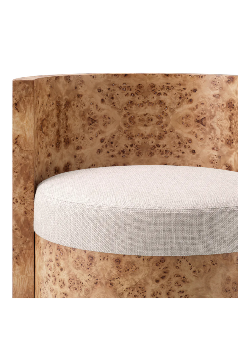 Chaise Sans Accoudoirs en Ronce de Noyer Mappa | Eichholtz Arcadia | OROA.fr