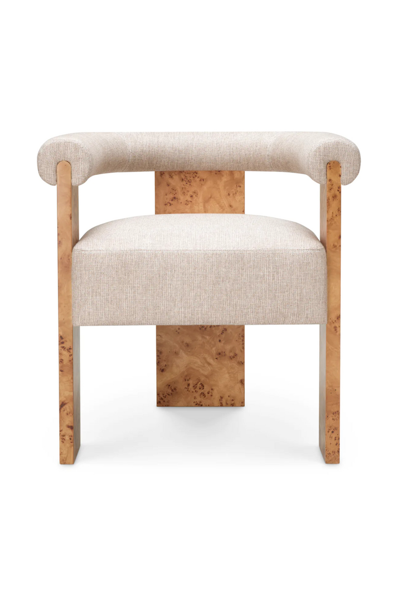 Chaise de Salle à Manger Courbée en Ronce de Noyer Mappa | Eichholtz Percy | OROA.fr