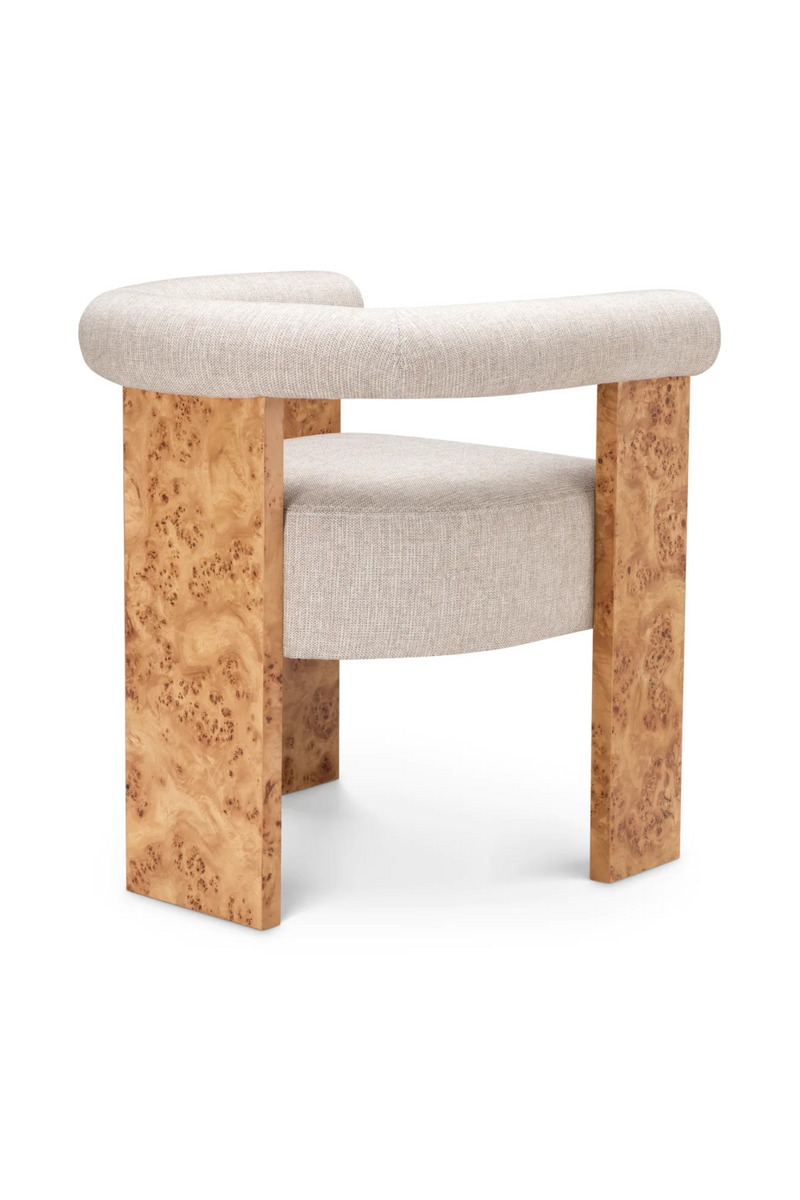 Chaise de Salle à Manger Courbée en Ronce de Noyer Mappa | Eichholtz Percy | OROA.fr